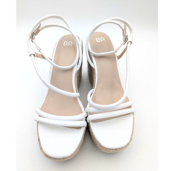 BP. Cohan Espadrille Platform Wedge Sandal Women's White Size US11 EU42 - Picture 10 of 11